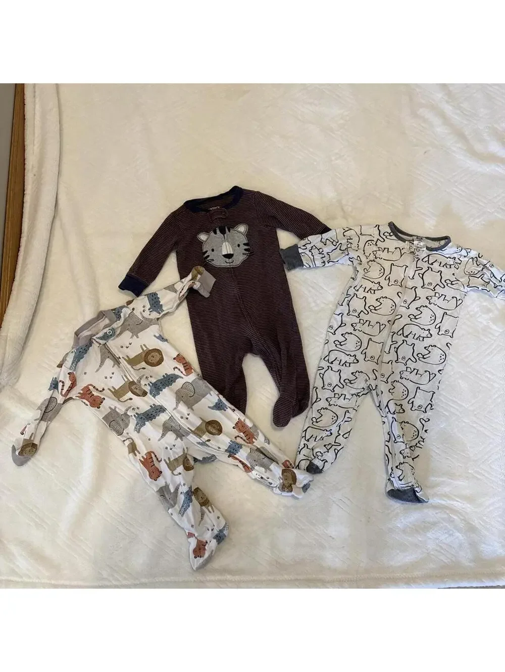 6-9 month sleeper bundle carters and gerber brand #baby #sleepwear